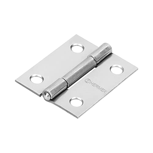 BISAGRA RECTANGULAR 1-1/2 ACERO PULIDO, 43186, HERMEX