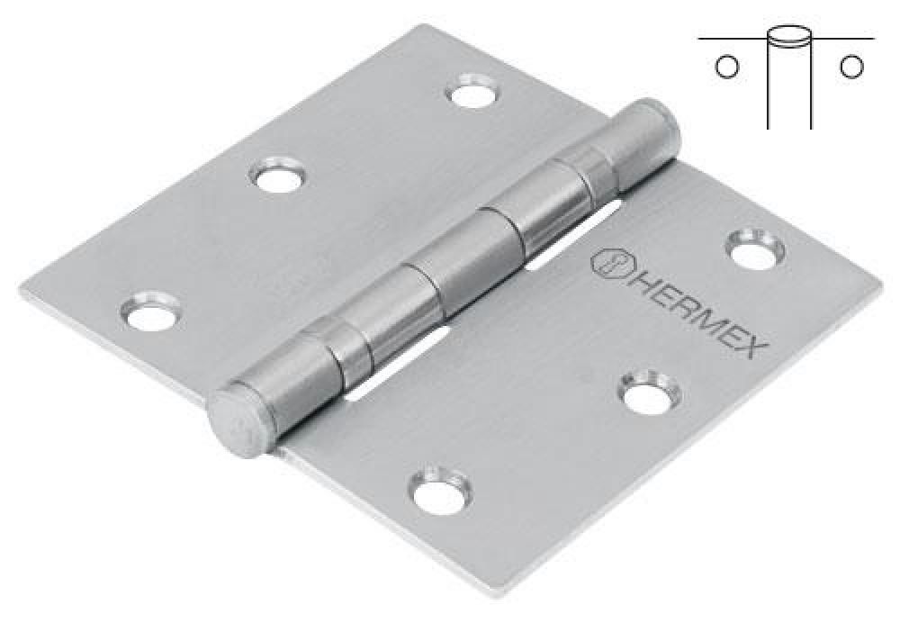 BISAGRA CUADRADA 2 ACERO INOX, CABEZA PLANA, 43225, HERMEX