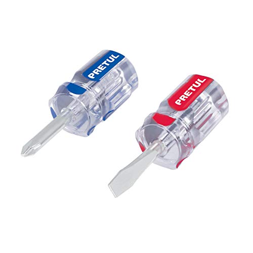 DUO DE DESARMADORES 1/4 X 1-1/2 MANGO DE PVC, 21379, PRETUL