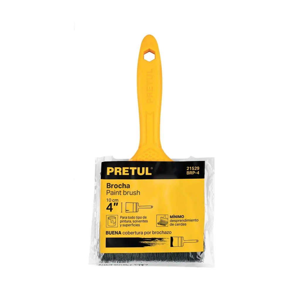 [BROCHA USO GENERAL DE 4 CON MANGO DE PLASTICO, 21529, PRETUL] BROCHA USO GENERAL DE 4 CON MANGO DE PLASTICO, 21529, PRETUL