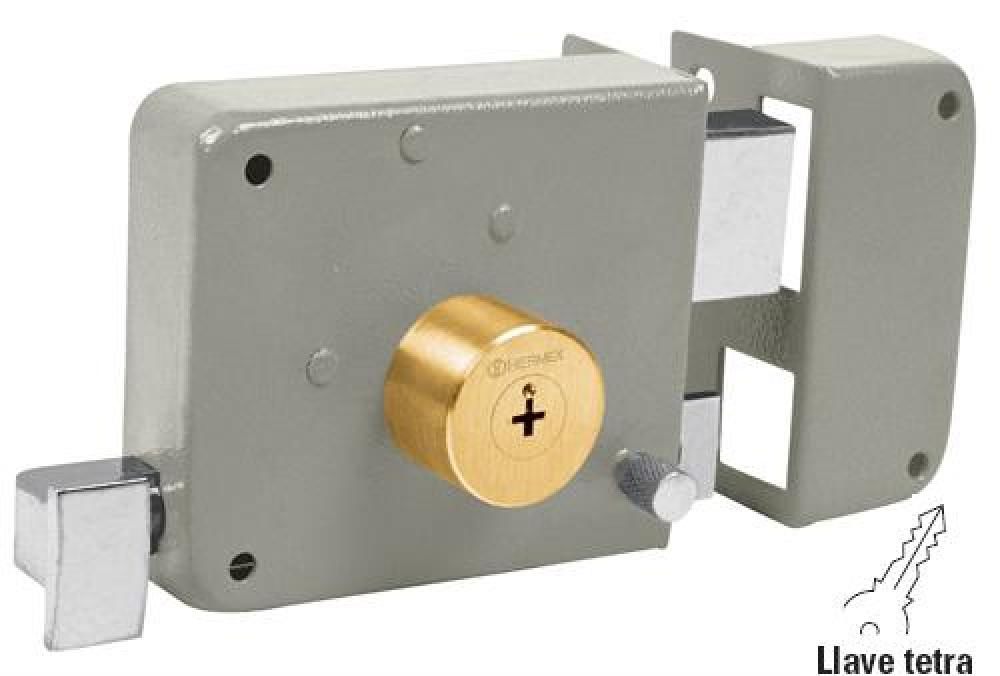 CERRADURA SOBREPONER IZQUIERDA CLASICA, LLAVE TETRA, CAJA 43530, TRUPER