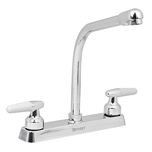 MEZCLADORA 8 FREGADERO CROMO, CUELLO COBRA, CONO, BASIC 49180, TRUPER