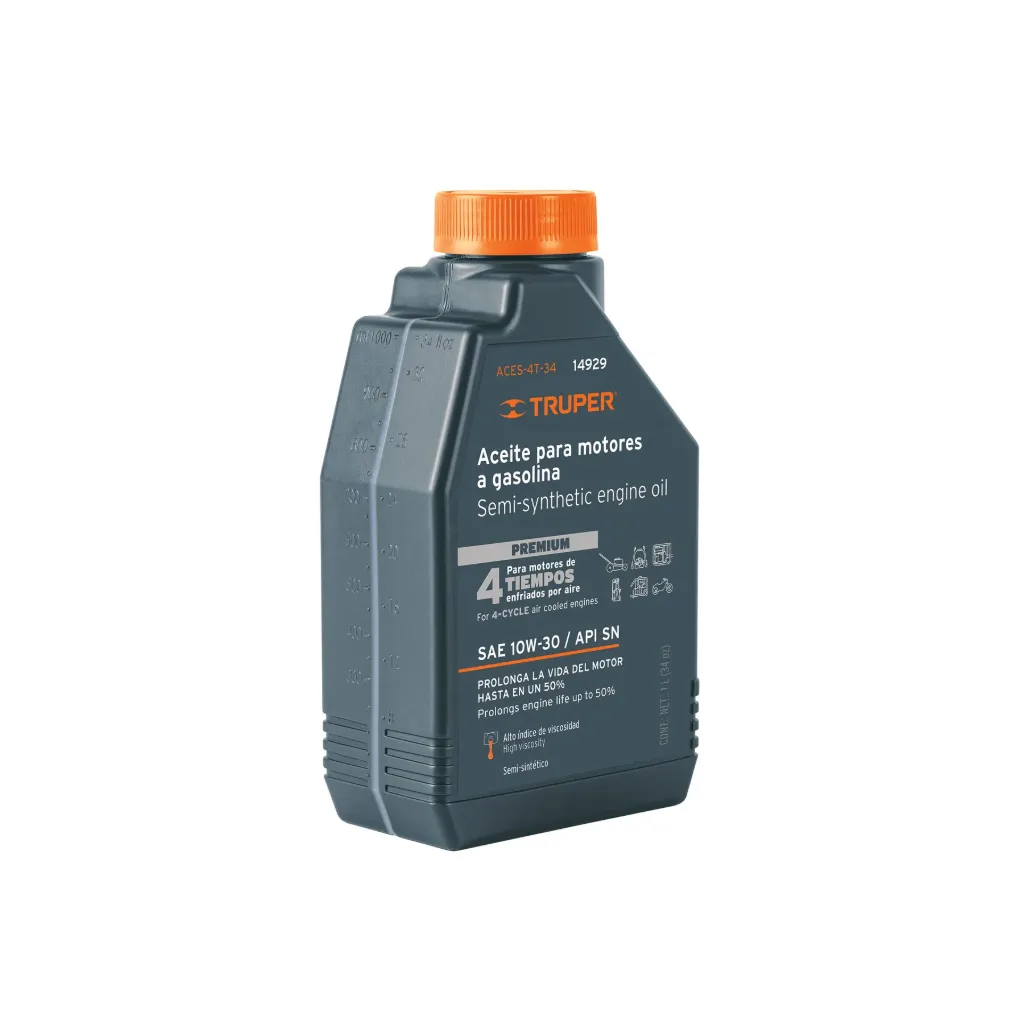 ACEITE SEMI-SINTETICO, 4 TIEMPOS, 1000 ML (34 OZ), 14929, TRUPER