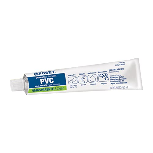 CEMENTO P/CPVC, AMARILLO, TODA PRESION, TUBO 50 ML, 49565, FOSET